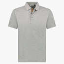 Burberry Hartford Check Placket Polo Grey