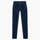 Burberry Heart Stitched Straight Leg Jeans Blue