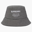Burberry Horseferry Motif Bucket Hat Gray
