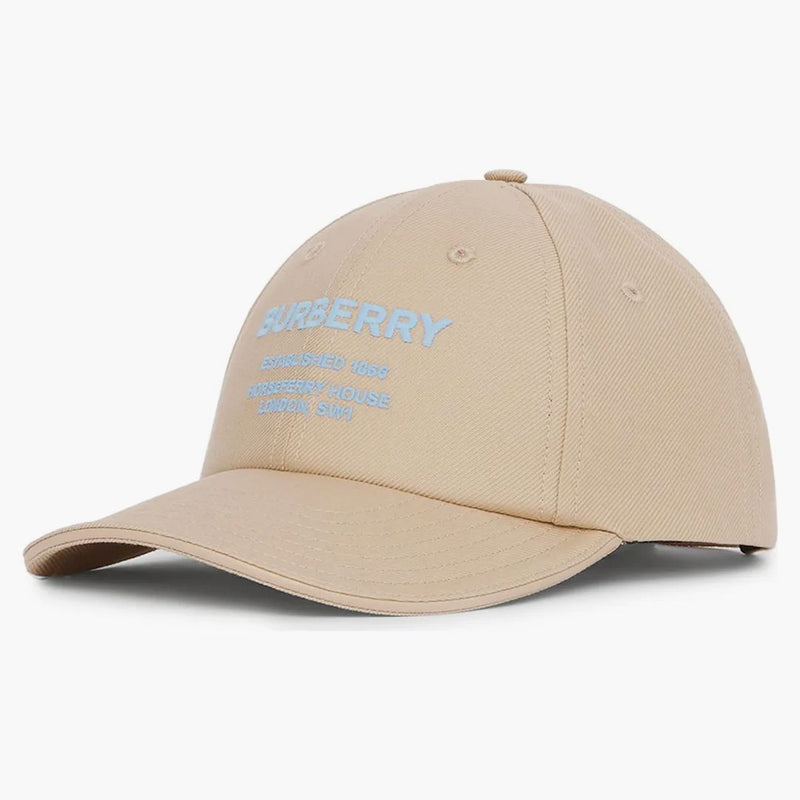 Burberry Horseferry Motiv Bomull Baseball Cap Soft Fawn/Blue Blue