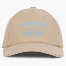 Burberry Horseferry Motif Cotton Baseball Cap Soft Fawn/Light Blue