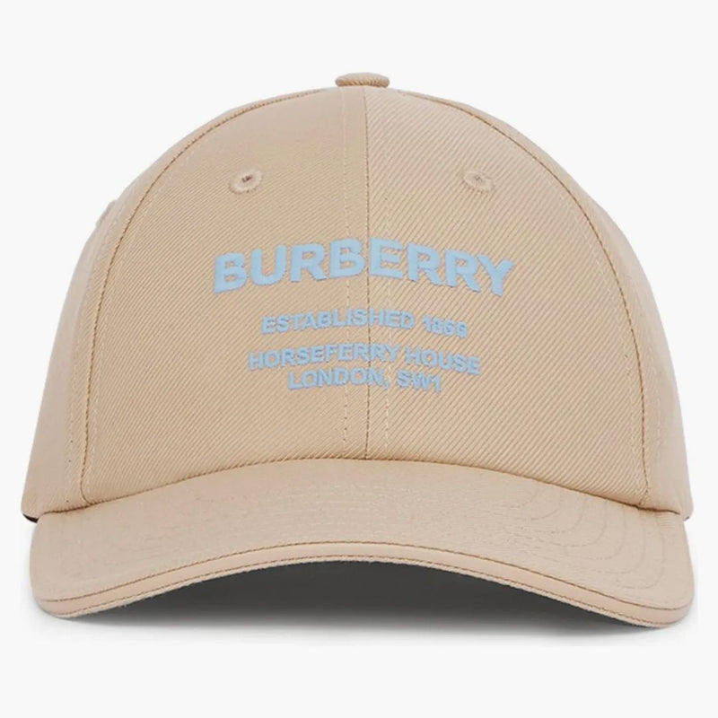 Burberry Horseferry Motiv Bomull Baseball Cap Soft Fawn/Blue Blue
