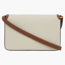 Tiskové plátno Burberry Horseferry a kožená poznámková taška Mini Natural/Tan