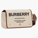 Burberry Horseferry Print Cotton Canvas Crossbody Bag Small Natural/Tan