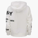 Burberry Horseferry Print bavlna nadměrná mikina bílá