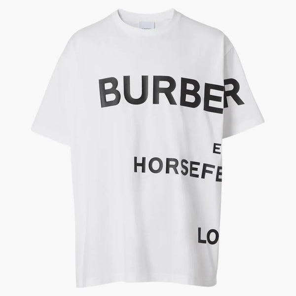 Burberry Horseferry Print Cotton T-shirt vit/svart