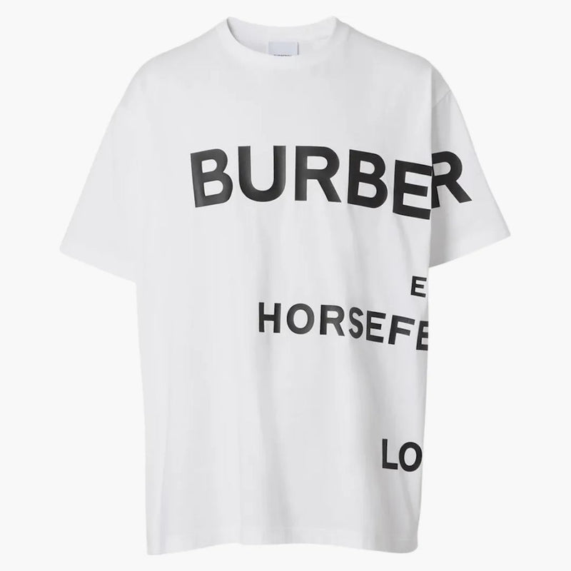 Burberry Horseferry Print Cotton T-shirt vit/svart