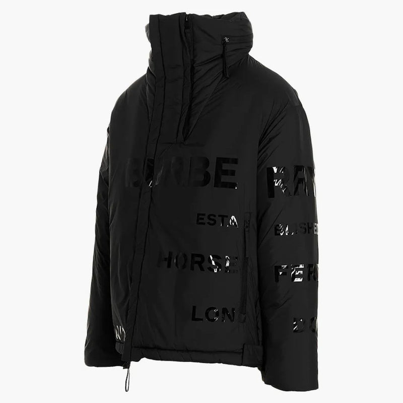 Burberry Horseferry Print Hood Padded Jacket Black