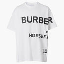 Tričko s koňským potiskem BURBERRY Bílé/černé