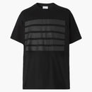 Burberry Horseferry Stripe estampado de algodón de algodón de gran tamaño negro