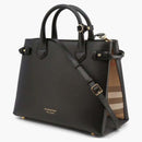 Burberry House Check Banner Medium Dead Bag Black
