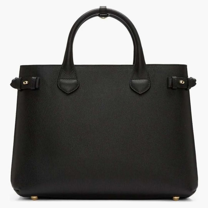 Burberry House Check Banner Medium Dead Bag Black