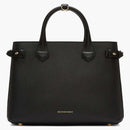 Burberry House Check Banner Medium Dead Bag Black
