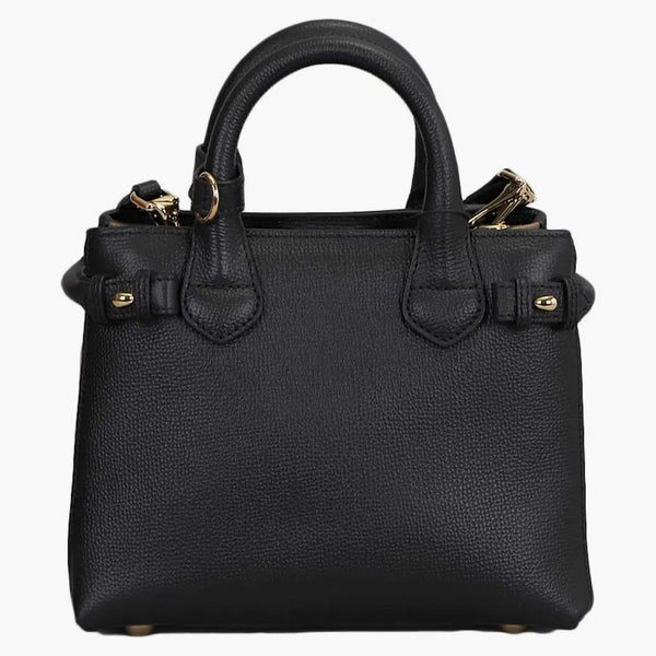 Burberry House Check Banner Mini Dead Bag Black
