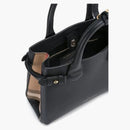Burberry House Check Banner Small Dead Bag Black