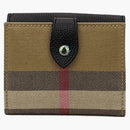 Burberry House Check Grainy Derby Luna Small Wallet Black / Beige