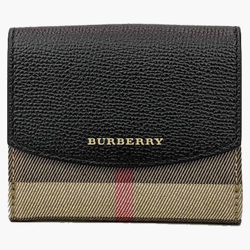 Burberry House Check Gilní derby Luna Small Peněženka Black / Beige