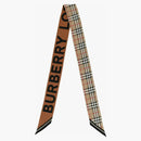 Burberry House Check Patterned Silk Scarf beige