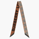 Burberry House Check Patterned Silk Scarf beige