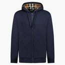 Burberry Hove Check haft logo zip bluza navy