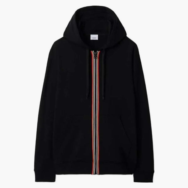 Burberry hove rand zip hoodie svart