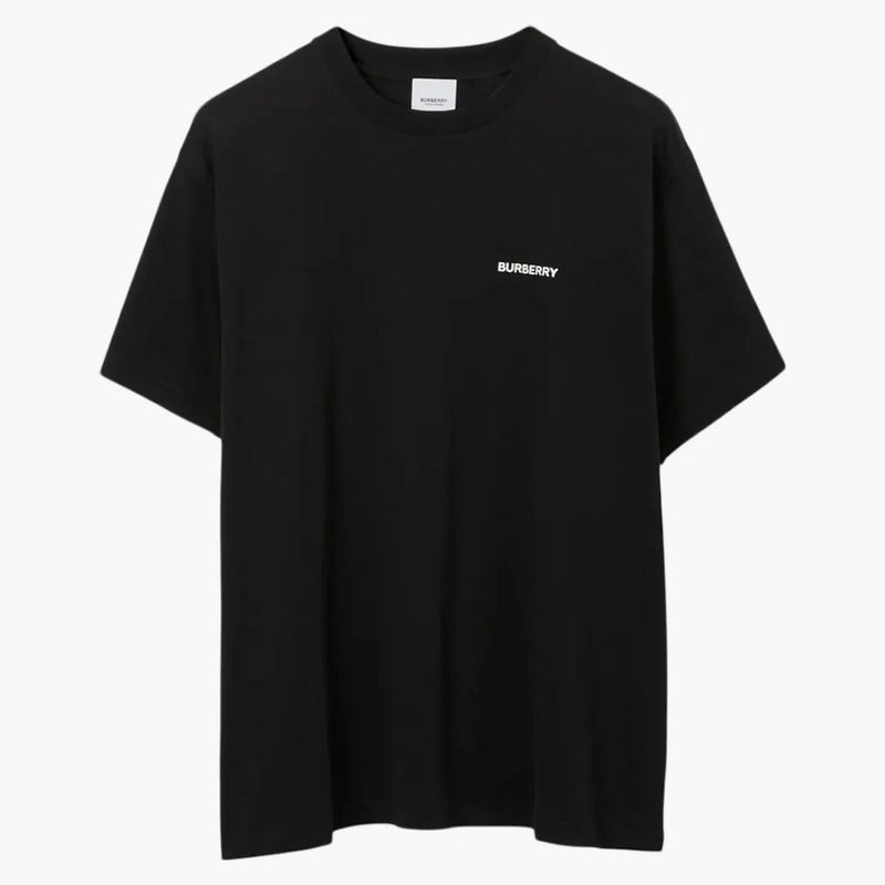 Burberry glass tryck bomull t-shirt svart