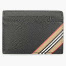 Burberry Icon Stripe (4 Card Slot) Card Case Black/Beige