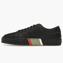 Burberry Icon Stripe de cuero negro