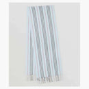 Burberry Icon Stripe Cashmere Wool Scarf Light Blue