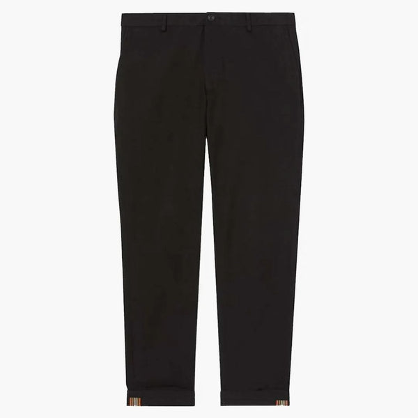 Burberry Icon Stripe Inside Detail Slim Fit Chinos Black