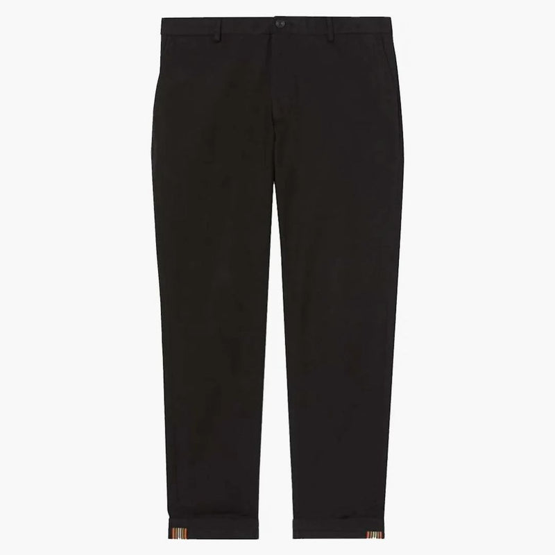 Burberry Icon Stripe Inside Detail Slim Fit Chinos Black