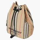 Burberry Icon Stripe Nylon Drawcord Pouch Archive Beige