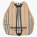 Burberry Icon Stripe Nylon Drawcord Pouch Archive Beige