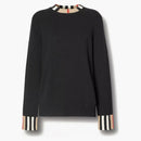 Burberry ikona Stripe Trim Cashmere svetr černá