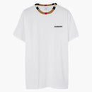 Burberry Icon Stripe Trim Cotton T-Shirt White