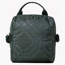 Burberry Jacquard Checked Cross Body Bag Green