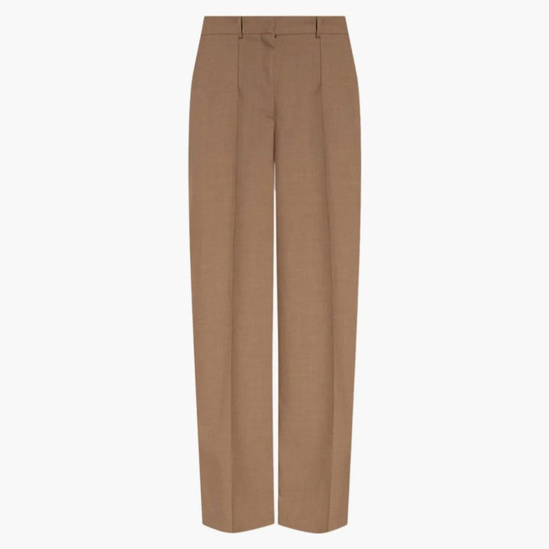 Burberry Jane Pleat-front Trousers Brown