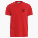 Burberry Jenson vyšívané logo bavlněné tričko červené