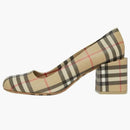 Burberry Joy Vintage Check Block Heel Pumps Beige (women's)