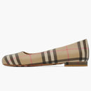 Burberry Joy Vintage Check Patent Ballerina Flat Beige (women's)