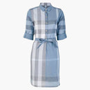 Burberry Kelsy House Check Shirt Dress Blue