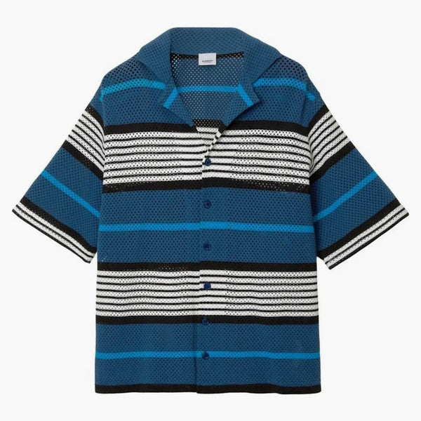 Burberry Pletení košile krku Rich Navy