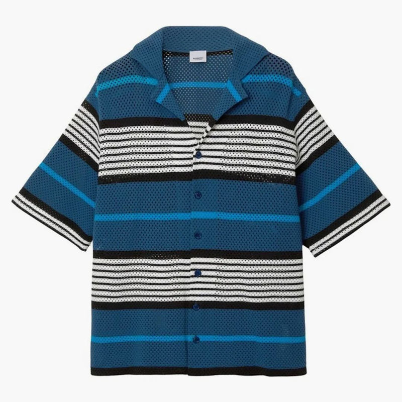 Burberry Pletení košile krku Rich Navy