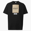Burberry Label Applique Cotton Oversized T-Shirt Black
