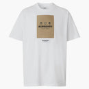 Burberry Label Applique Cotton Oversized T-Shirt White