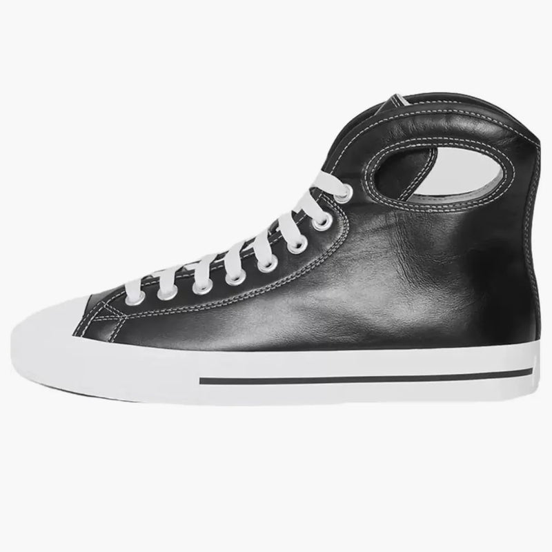 Burberry Larkhall High-Dui adidași din piele alb negru