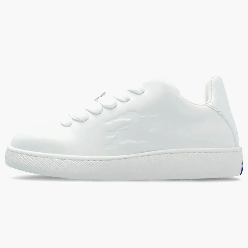 Burberry Leather Box Sneaker Debossed Equestrian Knight White