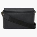 Burberry Leather And Vintage Check Note Crossbody Bag Black