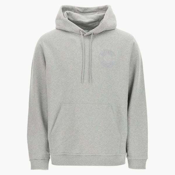 Burberry Letter Graphic Appliqué Hoodie Pale Grey Melange