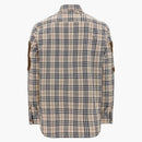 Burberry Letter Graphic Check Print Shirt Soft Fawn